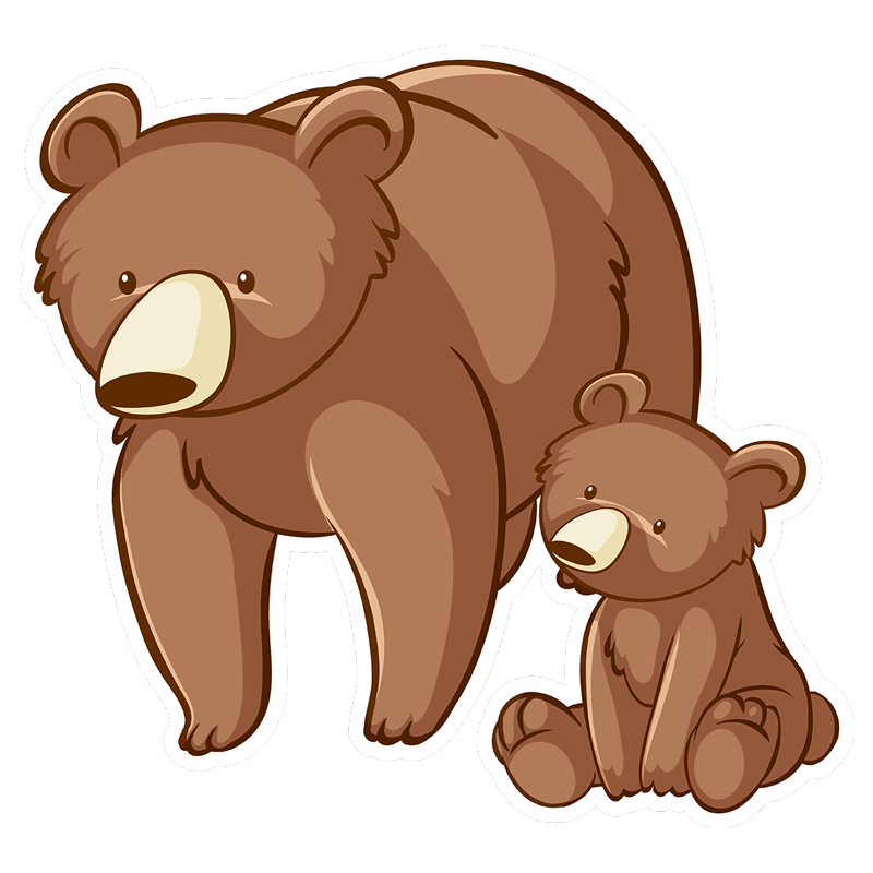 Bluewell Elementary Icon of a bear and a cub